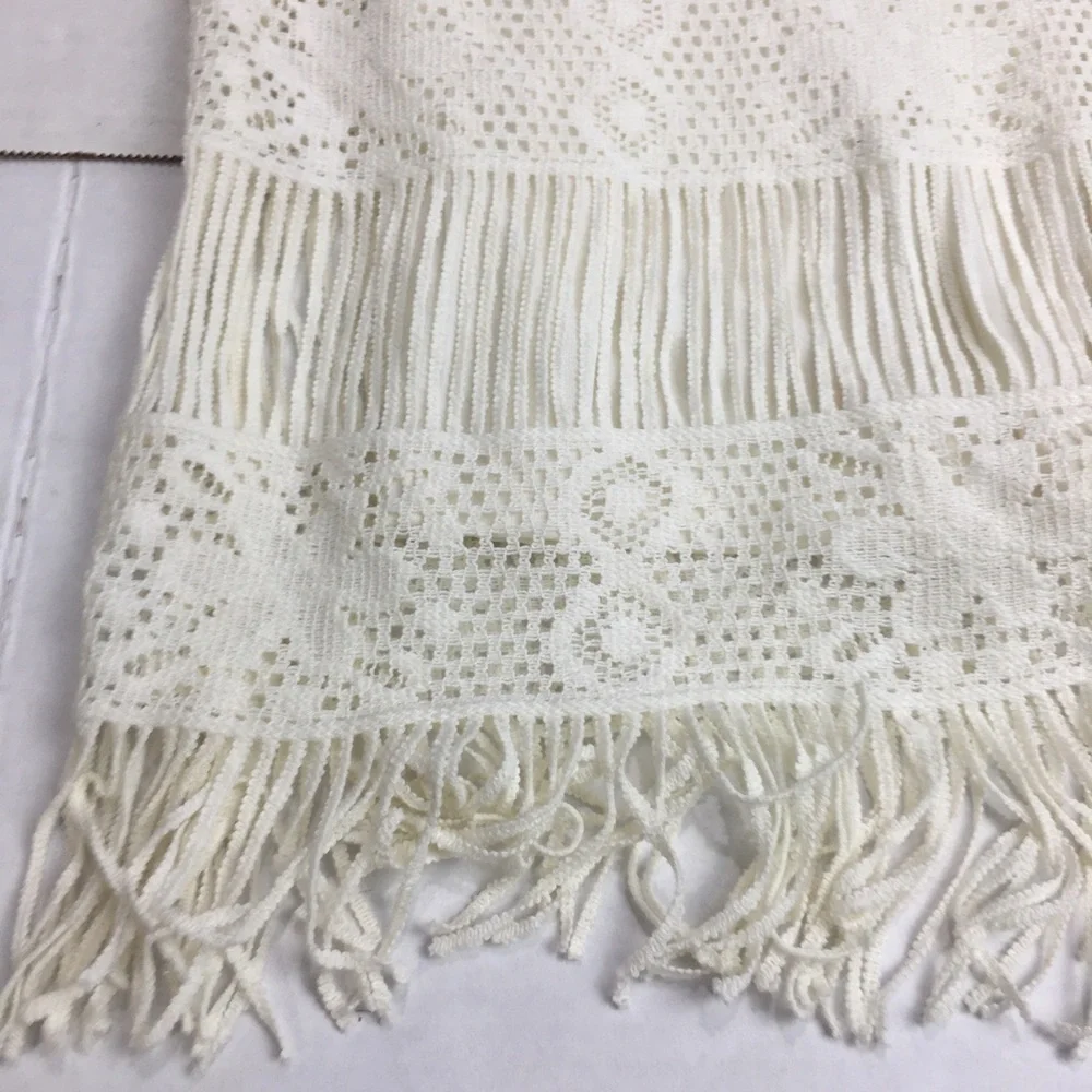 Crochet Fringe Mini Dress NWT | Boho Coastal Swim Coverup · American Eagle - Picture 7 of 12